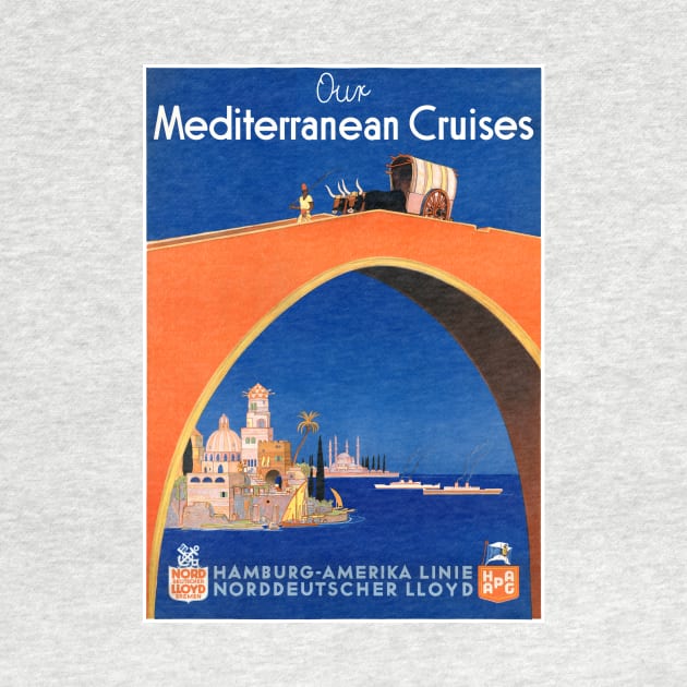 Vintage Travel Poster Germany Our Mediterranean Cruises by vintagetreasure